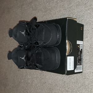 Jordan 4 Retro Black/Black/LT Graphite Size 7 Toddler Shoes
